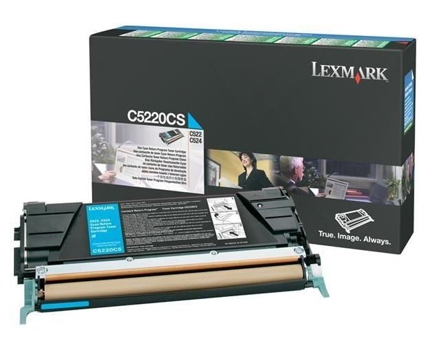 Lexmark C52x, C53x 3K cyaan retourprogr. tonercartridge De Lexmark C522n en C524 tonercartridge cyaan standaardcapaciteit (Lexmark C5220CS) levert heldere, betrouwbare afdrukken voor dagelijks gebruik. Deze cyaan tonercartridge
