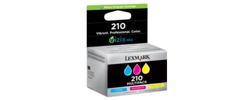 De Lexmark 210 CMY originele cyaan, magenta en gele inkjetcartridge levert heldere kleuren en betrouwbare afdrukkwaliteit voor dagelijks gebruik. Deze