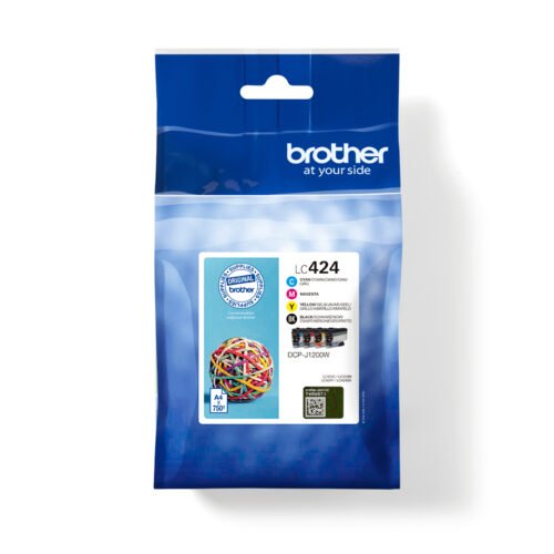 Deze Brother LC424VAL inktcartridge is geschikt voor de Brother DCPJ1200W en levert betrouwbare afdrukken in CMYK. Met een capaciteit tot