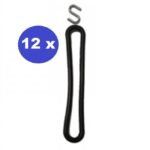 Deze spanrubber met S-haak van 40 cm is een duurzame en betrouwbare oplossing voor het stevig vastzetten van tenten, trampolines,