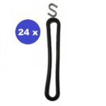 De spanrubber met S-haak van 40 cm is een duurzame en betrouwbare oplossing voor het stevig vastzetten van tenten, trampolines,