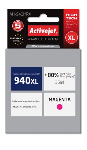Dit alternatief voor HP nr 940 XL rood biedt een betrouwbare en voordelige oplossing voor jouw HP Officejet Pro-printer. Dankzij