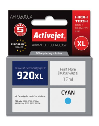 Zoek je een alternatief voor HP nr 920 xl Cyan comp? Ontdek een betrouwbare oplossing die een heldere cyaankleur levert