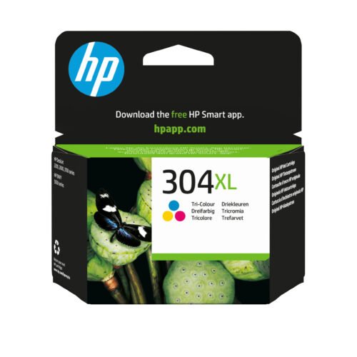 De HP 304XL originele drie-kleuren inktcartridge levert scherpe kleurenafdrukken met hoog XL-rendement en gaat tot 300 pagina’s mee. Deze cartridge