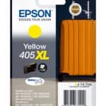 De Epson Singlepack Yellow 405XL DURABrite Ultra Ink is een geel inktcartridge met hoog rendement voor heldere en betrouwbare afdrukken.