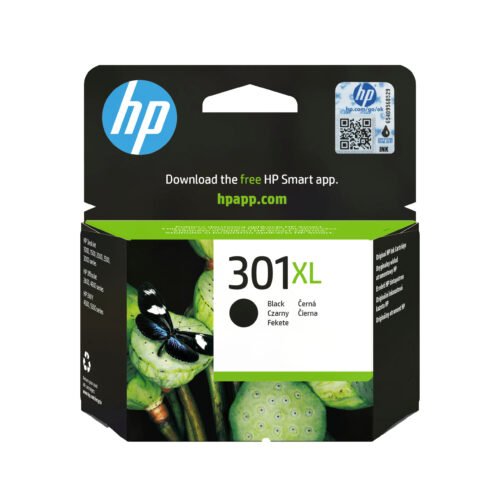 De HP 301XL originele high-capacity zwarte inktcartridge levert scherpe, duurzame afdrukken met pigmentinkt en een hoge opbrengst tot 430 pagina’s.