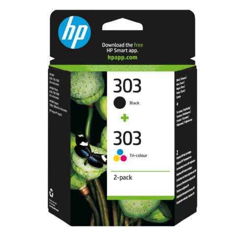 HP 303 originele zwarte en drie-kleuren inktcartridges bieden betrouwbare afdrukkwaliteit in een handige 2-pack. Deze HP 303 inktcartridges zijn geschikt