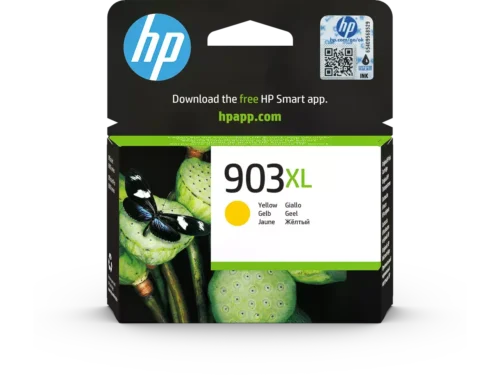 De HP 903XL originele high-capacity gele inktcartridge levert scherpe, betrouwbare afdrukken met een opbrengst tot 750 pagina’s. Deze XL-cartridge is