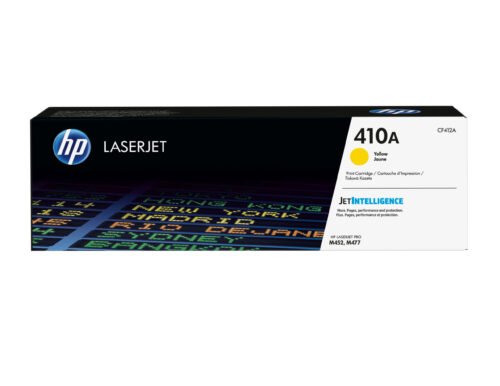 De HP 410A originele gele LaserJet tonercartridge zorgt voor heldere, professionele afdrukken met een opbrengst tot 2300 pagina’s. Ideaal voor
