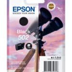 De Epson Singlepack Black 502 Ink is een betrouwbare zwarte inktcartridge met normaal rendement, goed voor scherpe afdrukken tot 210