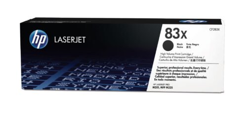 De HP 83X originele high-capacity zwarte LaserJet tonercartridge levert scherpe zwarte afdrukken en gaat tot 2200 pagina’s mee. Deze toner