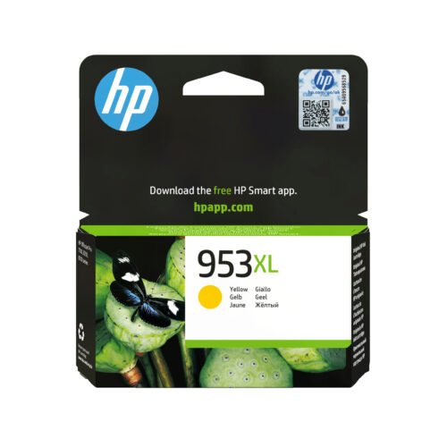 De HP 953XL originele high-capacity gele inktcartridge levert scherpe, betrouwbare afdrukken met een hoog XL-rendement tot 1450 pagina’s. Ideaal voor