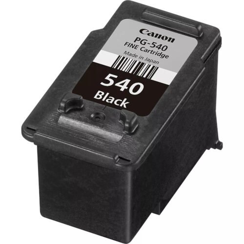 De Canon PG-540 is een zwarte inkjetcartridge met normaal rendement, goed voor tot 180 pagina’s en geschikt voor diverse Canon