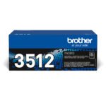 Brother TN-3512 is een zwarte toner met een hoge paginaopbrengst van 12.000 pagina’s, ideaal voor wie veel en efficiënt wil