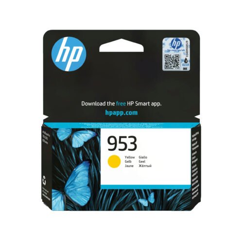 De HP 953 originele gele inktcartridge levert scherpe, betrouwbare afdrukken met pigmentinkt en een opbrengst tot 630 pagina’s. Deze normale