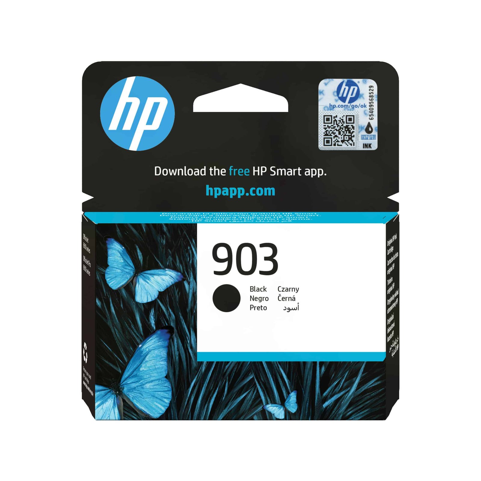 HP 903 originele zwarte inktcartridge T6L99AE De HP 903 originele zwarte inktcartridge levert scherpe, professionele afdrukken en is ideaal voor dagelijks gebruik. Met een opbrengst tot