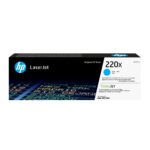 De HP 220X originele LaserJet-tonercartridge in cyaan levert scherpe, levendige afdrukken en gaat tot 5.500 pagina’s mee. Deze toner is