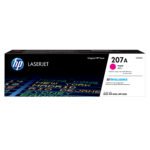 De HP 207A originele magenta LaserJet tonercartridge levert levendige kleuren en is goed voor tot 1250 pagina’s. Deze cartridge is
