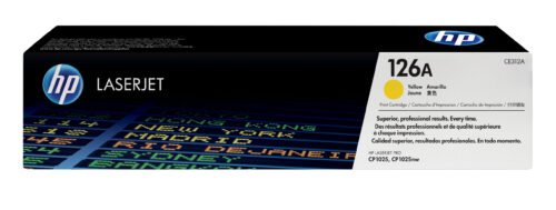 De HP 126A originele gele LaserJet tonercartridge zorgt voor heldere, professionele afdrukken en is geschikt voor diverse HP LaserJet-printers en