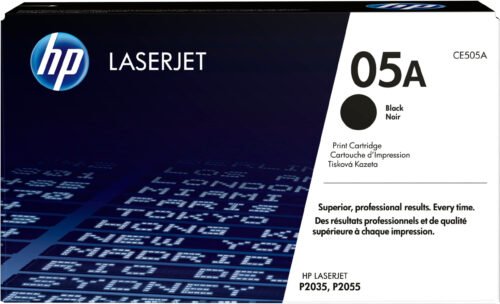 De HP 05A originele zwarte LaserJet tonercartridge levert scherpe, betrouwbare afdrukken en gaat tot 2300 pagina’s mee. Deze zwarte toner