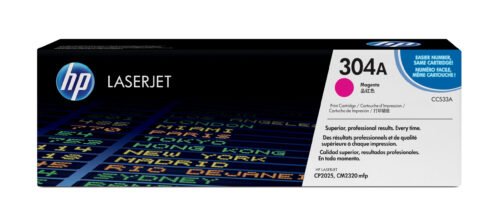 De HP 304A originele magenta LaserJet tonercartridge levert heldere, professionele afdrukken met een paginaopbrengst tot 2800 pagina’s. Deze magenta toner