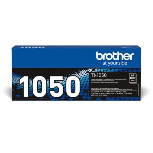 De Brother TN-1050 zwarte toner is een betrouwbare keuze voor scherp zwart-wit afdrukwerk en levert tot 1000 pagina’s per verpakking.