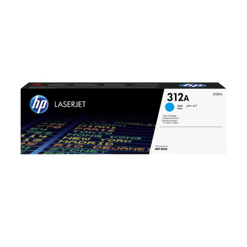 De HP 312A cyaan LaserJet tonercartridge levert heldere, professionele afdrukken in cyaan en is goed voor ongeveer 2700 pagina’s. Deze