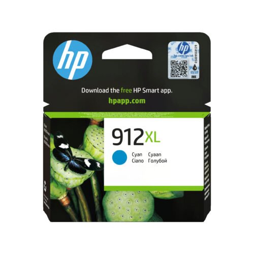 De HP 912XL originele high-capacity cyaan inktcartridge levert scherpe, heldere kleuren en gaat tot 700 pagina’s mee. Deze cartridge is