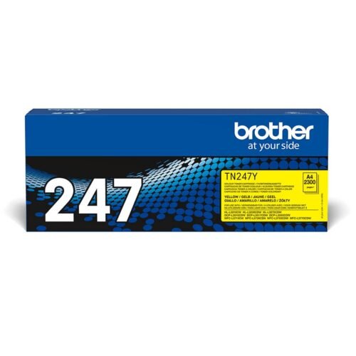 De Brother TN-247Y is een gele kleurentoner met een opbrengst tot 2300 pagina’s, ideaal voor scherpe en betrouwbare prints. Deze