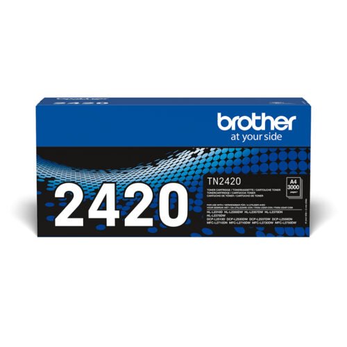 De Brother TN-2420 zwarte toner levert tot 3000 pagina’s en is geschikt voor een breed scala aan Brother laserprinters en