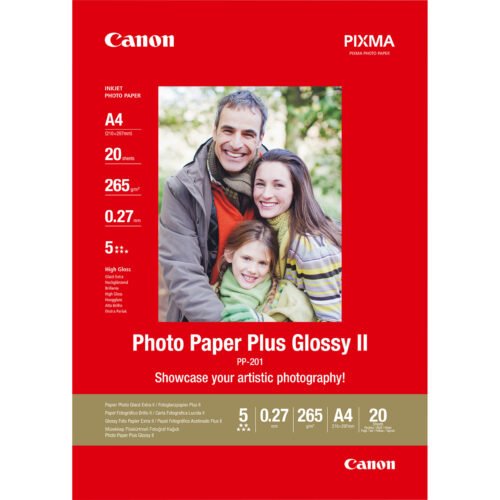 De Canon 2311B019 is glanzend A4-papier met een media gewicht van 260 g/m², ideaal voor scherpe en professionele afdrukken. Dankzij