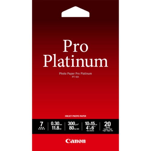 Canon 2768B013. Type finish: Glans, Papier afmeting: A6, Papierformaat: 10×15 cm. Aantal per verpakking: 20 stuk(s). Producten per pallet: 20