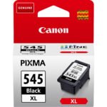 De Canon PG-545XL is een zwarte inktcartridge met hoog rendement, goed voor ongeveer 400 pagina’s en ideaal voor wie scherp