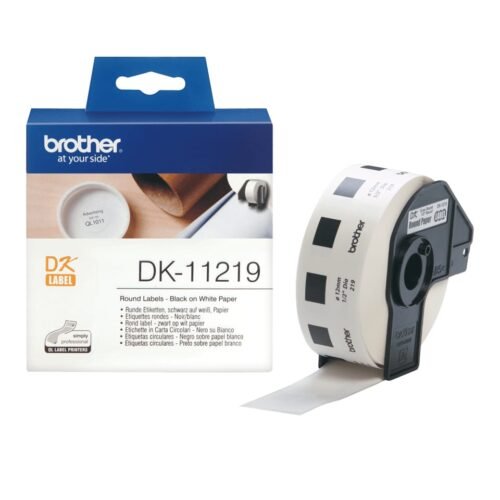Brother DK-11219 labels zijn wit, compact en ideaal voor duidelijke, professionele etikettering. Met 1200 labels per pak passen ze perfect