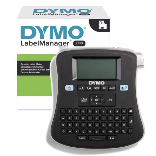 DYMO LabelManager 210D+-labelmaker | Desktoplabelprinter | Draagbare labelmaker met AZERTY-toetsenbord | Groot scherm en toetsen voor snelle toegang | Voor