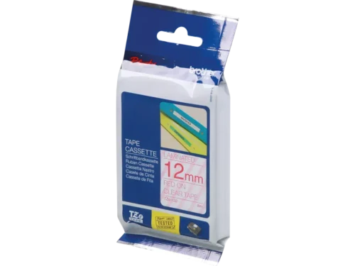 De Brother TZE-132 is een betrouwbare labeltape met rood op transparant, ideaal voor duidelijke en duurzame labels. Dankzij de breedte