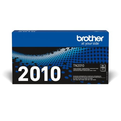 De Brother TN-2010 zwarte toner levert tot 1000 pagina’s en is geschikt voor diverse Brother laserprinters en all-in-one modellen. Zo