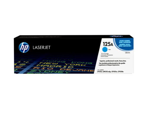 De HP 125A originele cyaan LaserJet tonercartridge levert heldere, professionele afdrukken met een paginaopbrengst van circa 1400 pagina’s. Deze cyaan