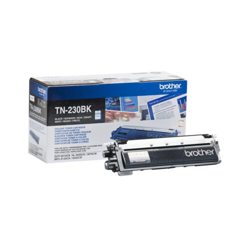 De Brother TN-230BK is een zwarte toner met een hoge paginaopbrengst van 2200 pagina’s, ideaal voor helder en betrouwbaar printwerk.