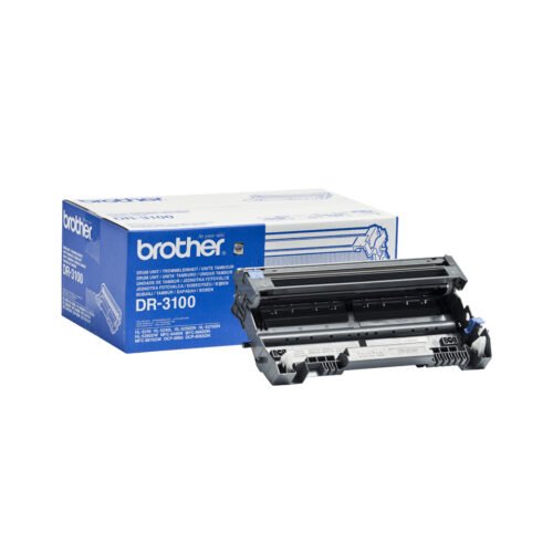 De Brother DR-3100 is een originele drumunit met een hoge paginaopbrengst van 25.000 pagina’s, geschikt voor diverse Brother laserprinters en