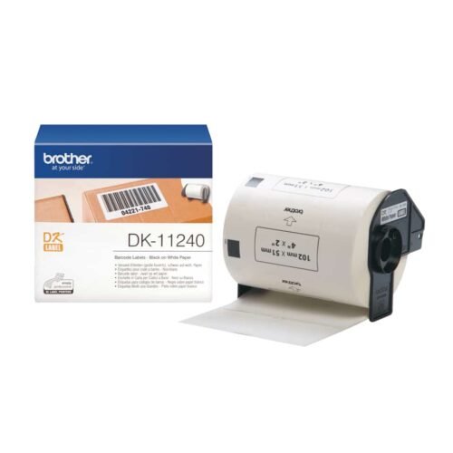De Brother DK-11240 labels zijn een praktische keuze voor duidelijke, professionele etikettering met een labelgrootte van 102 x 51 mm.