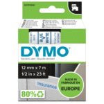 DYMO originele D1 labels combineren een professionele blauw-op-witte uitstraling met duurzaam polyester, waardoor je documenten, kabels en voorraad snel en