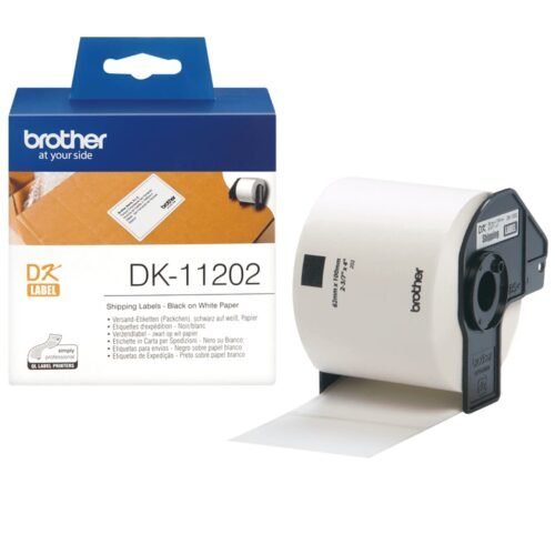 De Brother DK-11202 is een handige etikettenrol met 300 zwart-op-wit labels, ideaal voor duidelijke en professionele adres- of verzendlabels. Dankzij