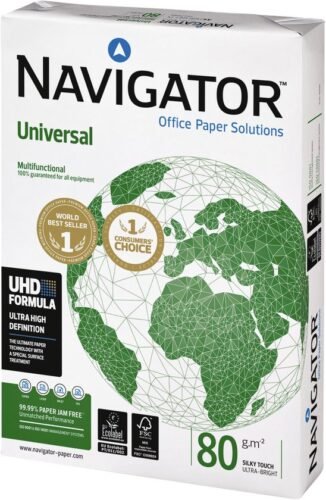 Navigator Universal A4 papier is hoogwaardig, helderwit papier dat perfect is voor printen en kopiëren. Dankzij de stevige kwaliteit, hoge