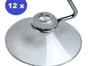 24 x zuignap 37 mm met metalen haakje De zuignap met haak 37 mm biedt sterke grip en een stevige metalen haak, ideaal voor badkamer, decoratie en dagelijks