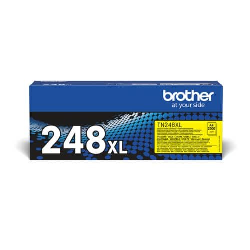 De Brother TN-248XLY is een betrouwbare gele toner voor heldere, consistente kleurprints en een opbrengst van 2300 pagina’s. Dankzij de