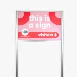 Een bewegwijzering bord bestellen? Dit robuuste aluminium frame met Dibond Premium bord biedt hoge kwaliteit, een scherpe prijs en snelle