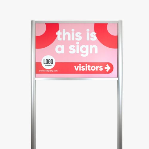 Een bewegwijzering bord bestellen? Dit robuuste aluminium frame met Dibond Premium bord biedt hoge kwaliteit, een scherpe prijs en snelle