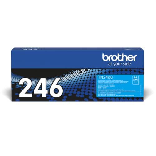 De Brother TN-246C is een cyaan kleurentoner met een opbrengst tot 2200 pagina’s, ideaal voor scherpe en betrouwbare afdrukken. Deze