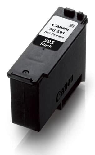 De Canon PG-595 is een praktische zwarte inktcartridge voor dagelijks printwerk, met scherpe tekstafdrukken en een paginaopbrengst van 180 pagina’s.